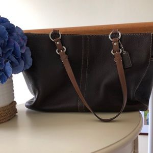 Coach tote bag with zipper